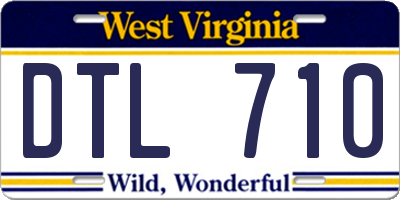 WV license plate DTL710