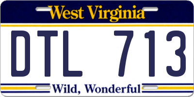 WV license plate DTL713