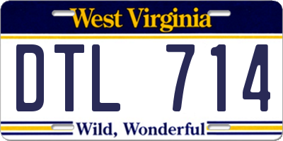 WV license plate DTL714