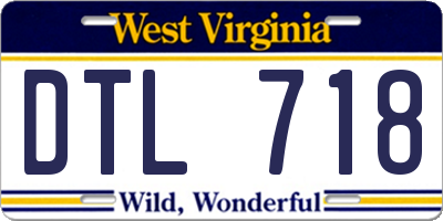 WV license plate DTL718