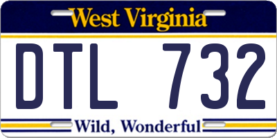 WV license plate DTL732