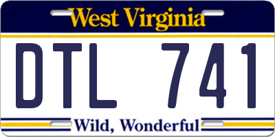 WV license plate DTL741