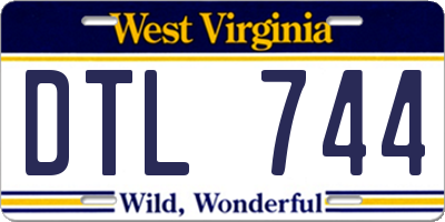 WV license plate DTL744