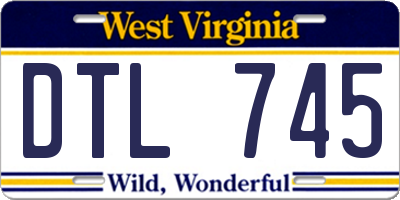 WV license plate DTL745