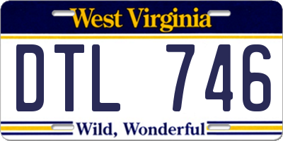 WV license plate DTL746