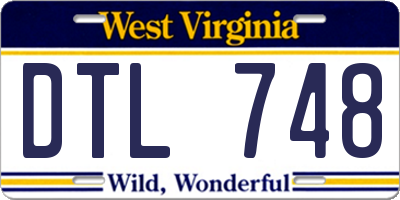 WV license plate DTL748
