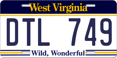 WV license plate DTL749