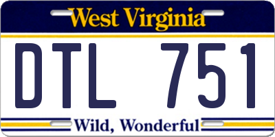 WV license plate DTL751