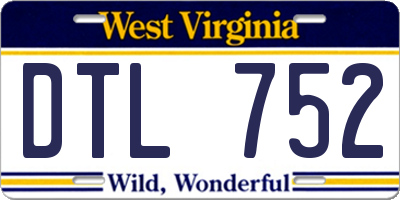 WV license plate DTL752
