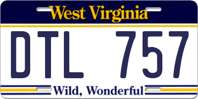 WV license plate DTL757