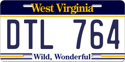WV license plate DTL764