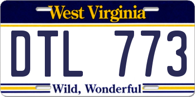 WV license plate DTL773