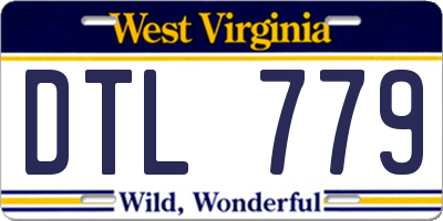WV license plate DTL779