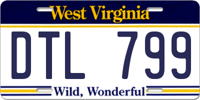 WV license plate DTL799