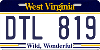 WV license plate DTL819