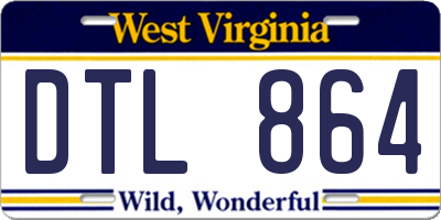 WV license plate DTL864