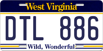 WV license plate DTL886