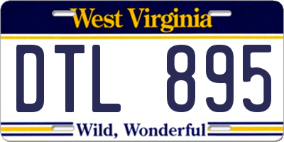 WV license plate DTL895