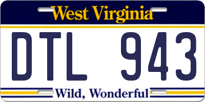 WV license plate DTL943