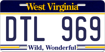 WV license plate DTL969