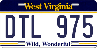 WV license plate DTL975