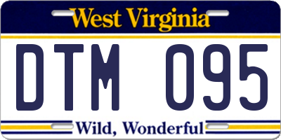 WV license plate DTM095