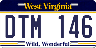 WV license plate DTM146