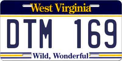WV license plate DTM169
