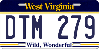 WV license plate DTM279