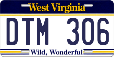 WV license plate DTM306