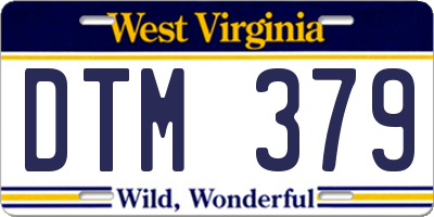 WV license plate DTM379