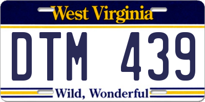 WV license plate DTM439