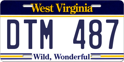 WV license plate DTM487