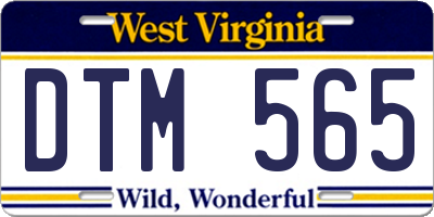 WV license plate DTM565