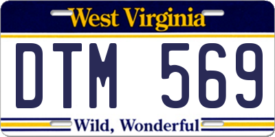 WV license plate DTM569