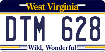 WV license plate DTM628
