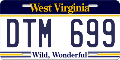WV license plate DTM699