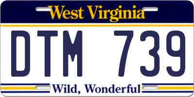 WV license plate DTM739