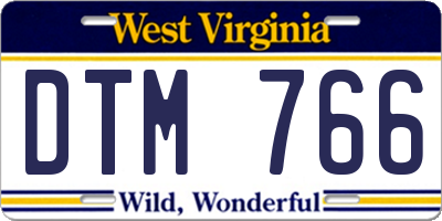 WV license plate DTM766