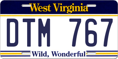 WV license plate DTM767