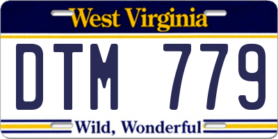 WV license plate DTM779
