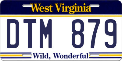 WV license plate DTM879