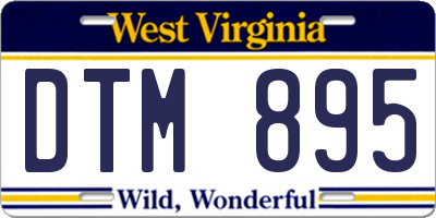 WV license plate DTM895