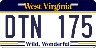 WV license plate DTN175
