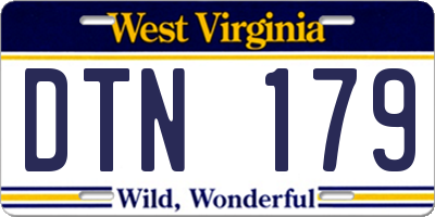 WV license plate DTN179
