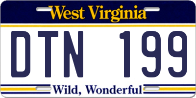 WV license plate DTN199