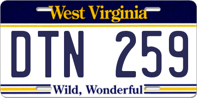 WV license plate DTN259
