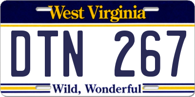 WV license plate DTN267