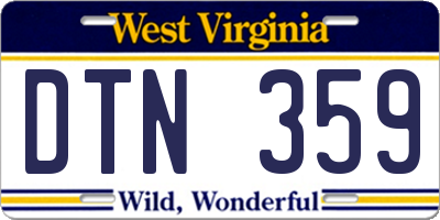 WV license plate DTN359