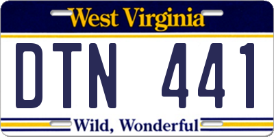 WV license plate DTN441